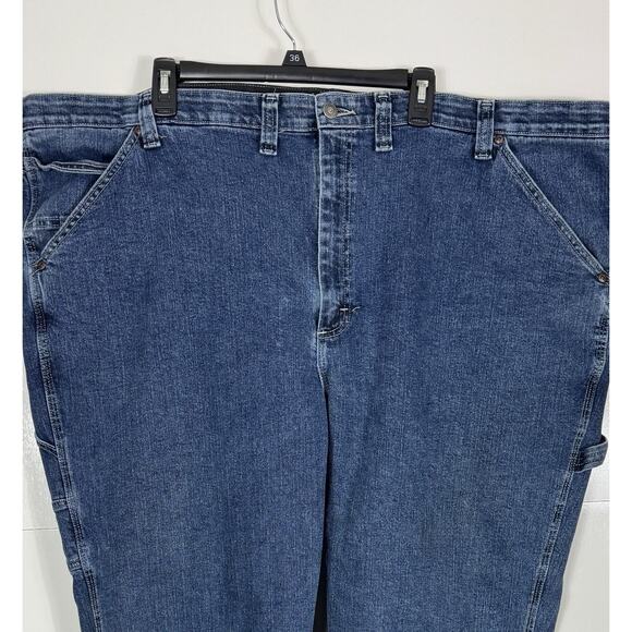 Lee Mens Loose Fit Blue Jeans Size 52x30 Denim - Picture 2 of 9